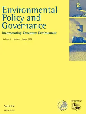  Environmental Policy and Governance | Zeitschrift |  Sack Fachmedien