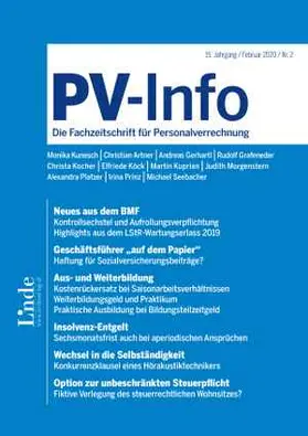 Mag. Monika Kunesch, 		Christian Artner		, Dr. Andreas Gerhartl		, Rudolf Grafeneder		, Mag. Christa Kocher, Mag. Elfriede Köck, Mag. Martin Kuprian	, Mag. Judith Morgenstern, Dr. Irina Prinz |  PV-Info | Zeitschrift |  Sack Fachmedien