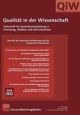  Qualität in der Wissenschaft (QiW) | Zeitschrift |  Sack Fachmedien