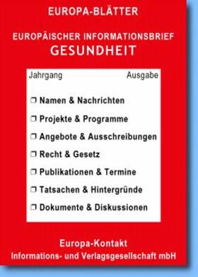  Europäischer Informationsbrief Gesundheit | Zeitschrift |  Sack Fachmedien