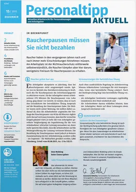  Personal-Tipp AKTUELL | Zeitschrift |  Sack Fachmedien