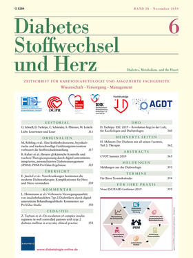 Verlag Kirchheim + Co GmbH, Kaiserstr. 41, 55116 Mainz |  Diabetes, Stoffwechsel und Herz | Zeitschrift |  Sack Fachmedien