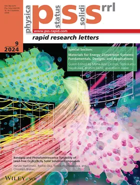  physica status solidi (RRL) Rapid Research Letters | Zeitschrift |  Sack Fachmedien