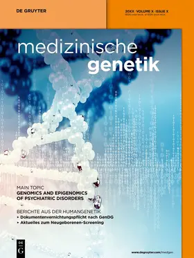 medizinische genetik | De Gruyter | Zeitschrift | sack.de