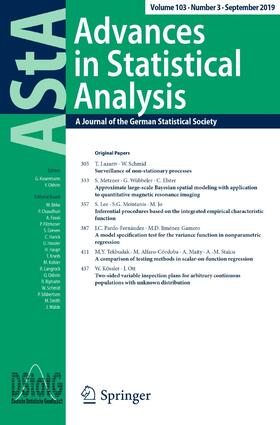  AStA Advances in Statistical Analysis | Zeitschrift |  Sack Fachmedien