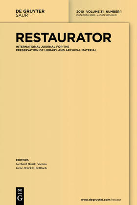 Restaurator. International Journal for the Preservation of Library and Archival Material | De Gruyter | Zeitschrift | sack.de