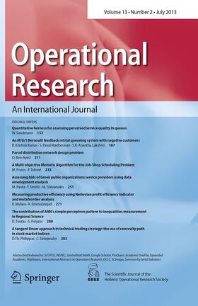  Operational Research | Zeitschrift |  Sack Fachmedien