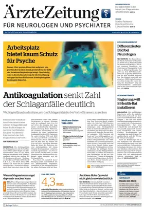  Ärzte Zeitung für Neurologen und Psychiater | Zeitschrift |  Sack Fachmedien