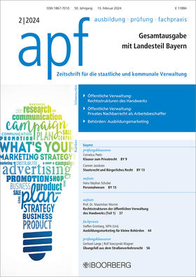 apf – Ausbildung – Prüfung – Fachpraxis | Richard Boorberg Verlag | Zeitschrift | sack.de
