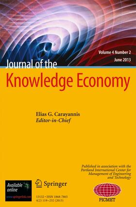  Journal of the Knowledge Economy | Zeitschrift |  Sack Fachmedien