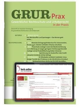 J. Bornkamm, W. Büscher, K. U. Jonas u.a. |  GRUR-Prax | Zeitschrift |  Sack Fachmedien