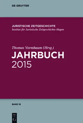  Jahrbuch der Juristischen Zeitgeschichte | Zeitschrift |  Sack Fachmedien