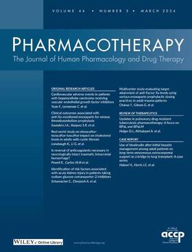  Pharmacotherapy: The Journal of Human Pharmacology and Drug Therapy | Zeitschrift |  Sack Fachmedien