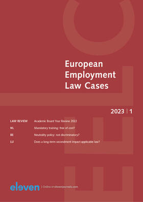 Editors:	 James Davies, Zef Even |  European Employment Law Cases (EELC) | Zeitschrift |  Sack Fachmedien