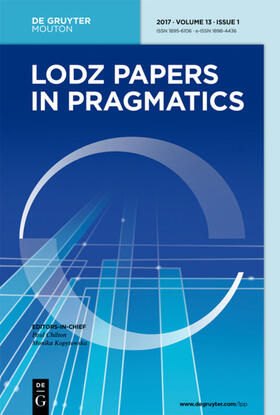 Editor-in-Chief: Chilton, Paul / Kopytowska, Monika |  Lodz Papers in Pragmatics | Zeitschrift |  Sack Fachmedien