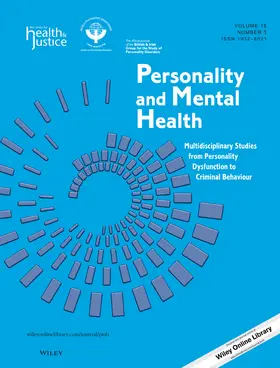  Personality and Mental Health | Zeitschrift |  Sack Fachmedien