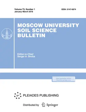 Editor-in-Chief: Sergey A. Shoba |  Moscow University Soil Science Bulletin | Zeitschrift |  Sack Fachmedien