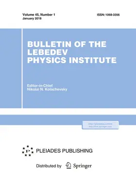  Bulletin of the Lebedev Physics Institute | Zeitschrift |  Sack Fachmedien