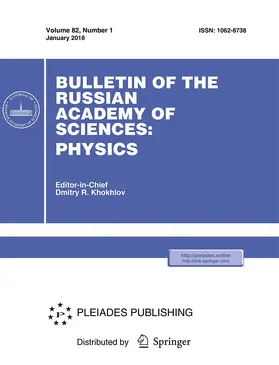  Bulletin of the Russian Academy of Sciences: Physics | Zeitschrift |  Sack Fachmedien