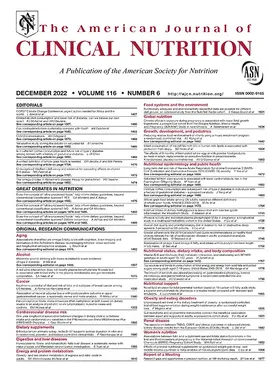  The American Journal of Clinical Nutrition | Zeitschrift |  Sack Fachmedien