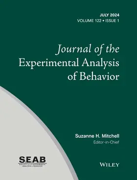  Journal of the Experimental Analysis of Behavior | Zeitschrift |  Sack Fachmedien