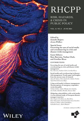  Risk, Hazards & Crisis in Public Policy | Zeitschrift |  Sack Fachmedien