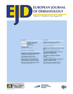  European Journal of Dermatology | Zeitschrift |  Sack Fachmedien