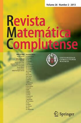 Editor-in-Chief: José M. Arrieta |  Revista Matemática Complutense | Zeitschrift |  Sack Fachmedien