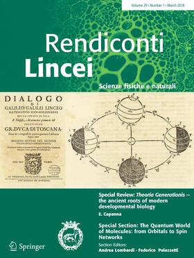  Rendiconti Lincei. Scienze Fisiche e Naturali | Zeitschrift |  Sack Fachmedien