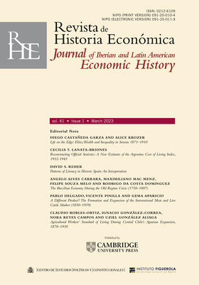 Revista de Historia Economica - Journal of Iberian and Latin American Economic History | Cambridge University Press | Zeitschrift | sack.de