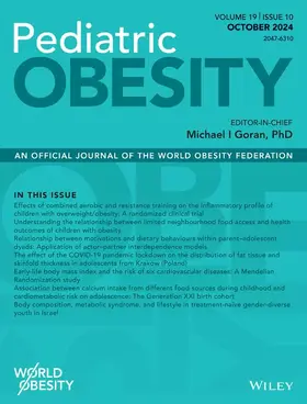  Pediatric Obesity | Zeitschrift |  Sack Fachmedien