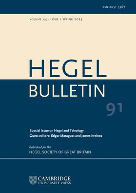  Hegel Bulletin | Zeitschrift |  Sack Fachmedien