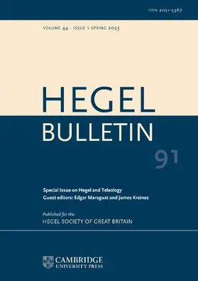  Hegel Bulletin | Zeitschrift |  Sack Fachmedien