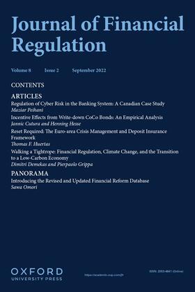  Journal of Financial Regulation | Zeitschrift |  Sack Fachmedien