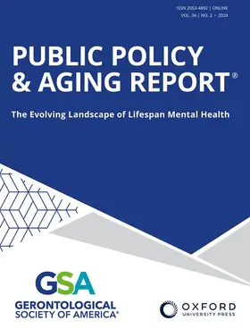  Public Policy & Aging Report | Zeitschrift |  Sack Fachmedien