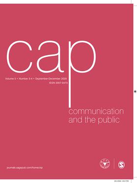 Communication and the Public | SAGE Publishing | Zeitschrift | sack.de