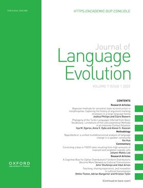  Journal of Language Evolution | Zeitschrift |  Sack Fachmedien