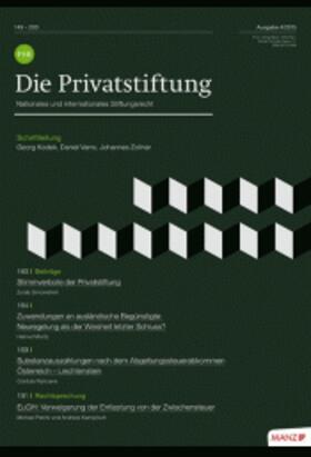  Die Privatstiftung (PSR) | Zeitschrift |  Sack Fachmedien