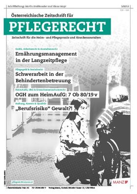 Manz‘sche Verlags-und Universitätsbuchhandlung GmbH |  Österreichische Zeitschrift für Pflegerecht (ÖZPR) | Zeitschrift |  Sack Fachmedien