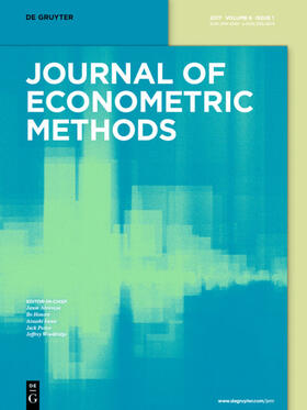 Hrsg. v. Abrevaya, Jason / Honore, Bo Erno / Inoue, Atsushi / Porter, Jack / Wooldridge, Jeffrey |  Journal of Econometric Methods | Zeitschrift |  Sack Fachmedien
