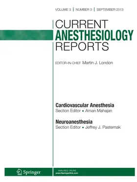  Current Anesthesiology Reports | Zeitschrift |  Sack Fachmedien