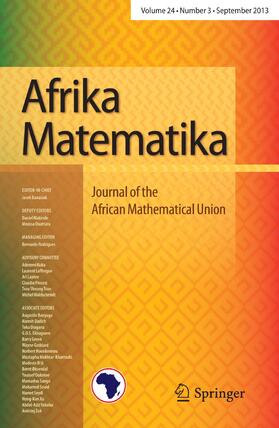 Editor-in-Chief: Jacek Banasiak |  Afrika Matematika | Zeitschrift |  Sack Fachmedien