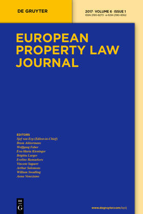 Editor-in-Chief: Erp, Sjef van |  European Property Law Journal | Zeitschrift |  Sack Fachmedien