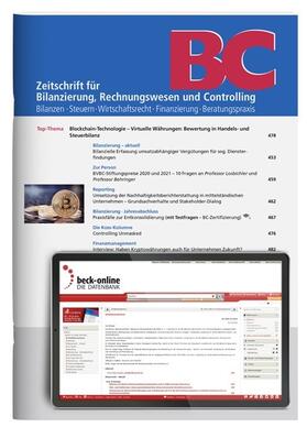 Udo Binias, Michael Eckert, Wolf-Dieter Hoffmann u.a. |  Zeitschrift für Bilanzierung, Rechnungswesen und Controlling (BC) | Zeitschrift |  Sack Fachmedien