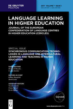 Editor-in-Chief: Szczuka-Dorna, Liliana / O’Rourke, Breffni |  Language Learning in Higher Education | Zeitschrift |  Sack Fachmedien