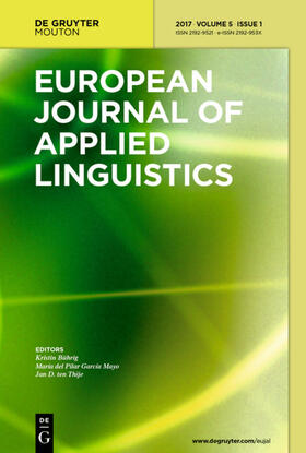 Editor-in-Chief: Bührig, Kristin / ten Thije, Jan D. |  European Journal of Applied Linguistics | Zeitschrift |  Sack Fachmedien