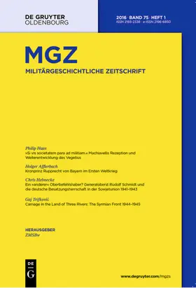 Militärgeschichtliche Zeitschrift | Oldenbourg Wissenschaftsverlag | Zeitschrift | sack.de