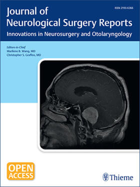 Journal of Neurological Surgery Reports | Thieme | Zeitschrift | sack.de