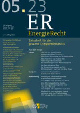 Prof. Dr. jur. Tilman Cosack |  ER - EnergieRecht | Zeitschrift |  Sack Fachmedien