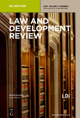 Editor-in-Chief: Lee, Y.S. |  Law and Development Review | Zeitschrift |  Sack Fachmedien